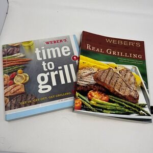 Weber's Real Grilling and Time to Grill Cookbook Set Jamie Purviance BBQ Books